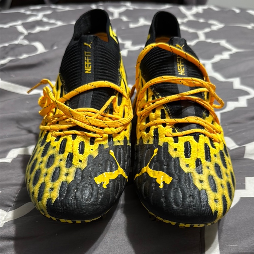 Puma Black and Yellow Soccer cleats